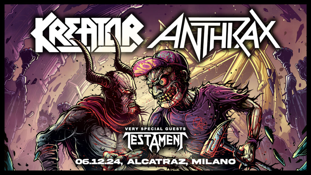 Kreator Anthrax e Testament milano